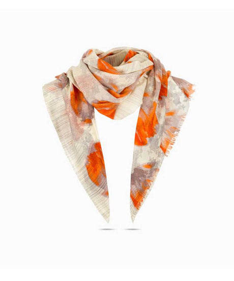 Merino Wool Print UGG Scarf | Red Kado