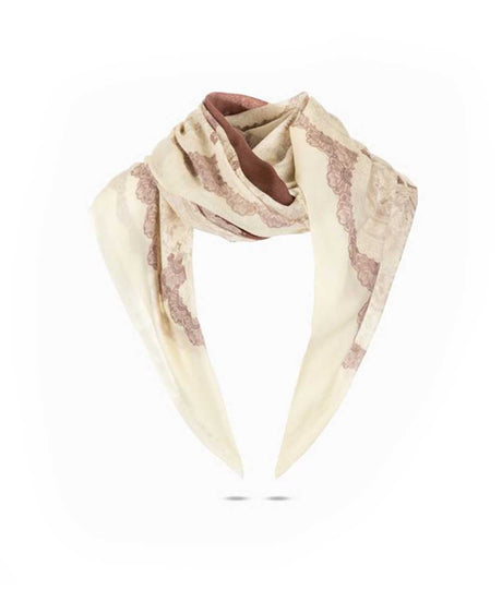 Merino Wool Print UGG Scarf | Red Kado