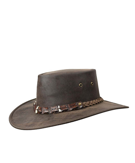 Barmah Outback 3 Crocodile Teeth Hat | Red Kado