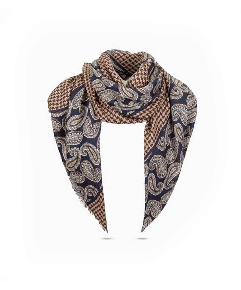 Merino Wool Print UGG Scarf | Red Kado
