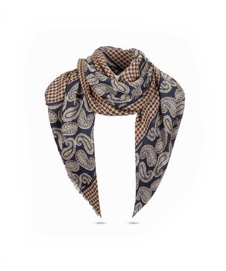 Merino Wool Print UGG Scarf | Red Kado