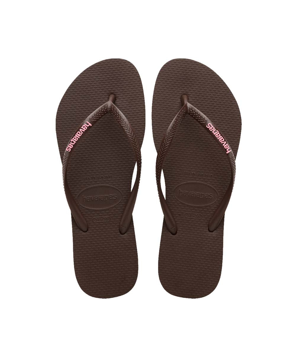 Havaianas Women's Slim Rubber Logo Thongs | Red Kado