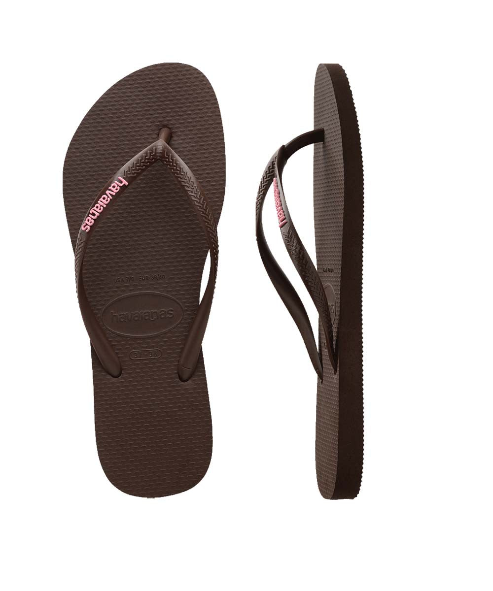 Havaianas Women's Slim Rubber Logo Thongs | Red Kado