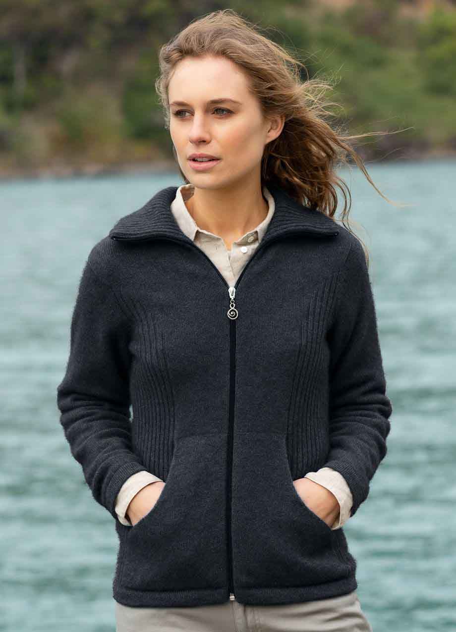 Women's Market Day Merino Possum Jacket | Red Kado