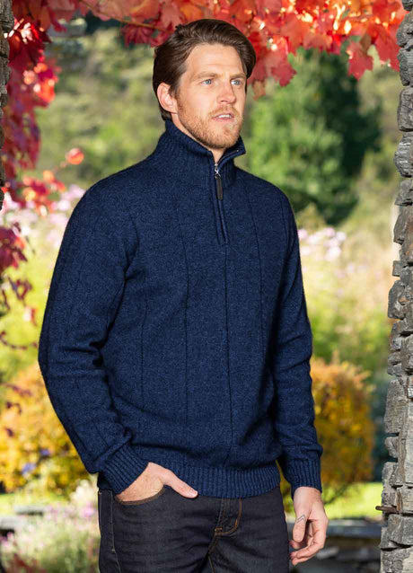 Men's Merino Possum Javelin Sweater in Maritime | Red Kado