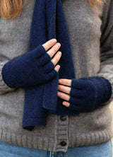 Merino Possum Fingerless Gloves | Red Kado