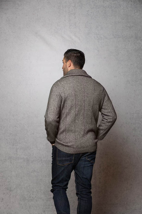 Men's Merino Possum Javelin Sweater in Pumice | Red Kado