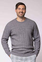 Men's Merino Possum Riverton Sweater in Shale | Red Kado