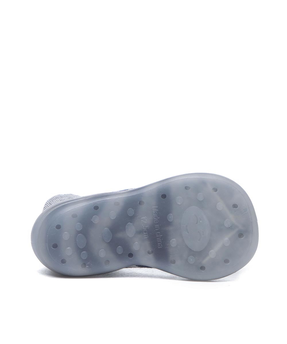 Baby Walking Sock Booties in Grey