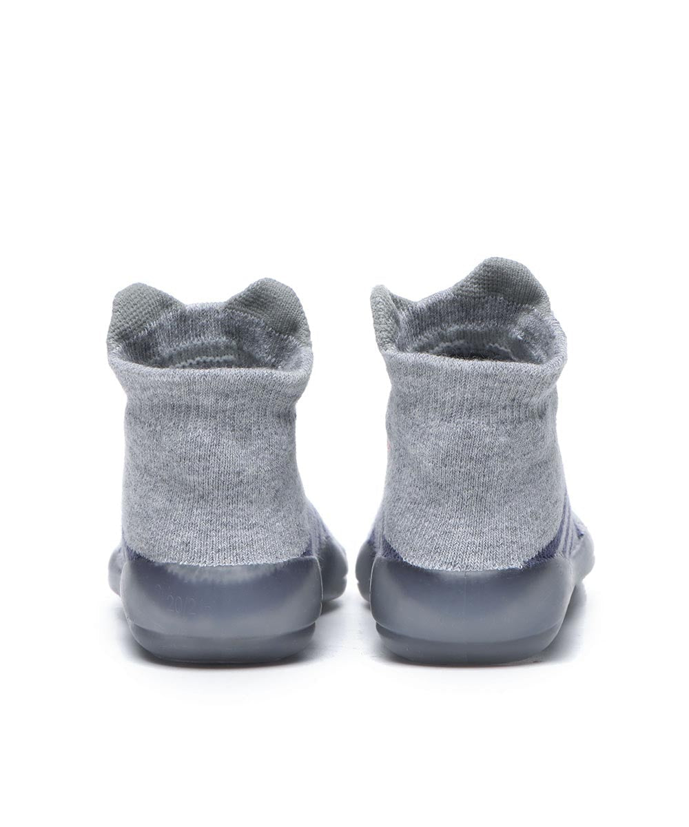 Baby Walking Sock Booties in Grey