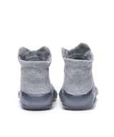 Baby Walking Sock Booties in Grey