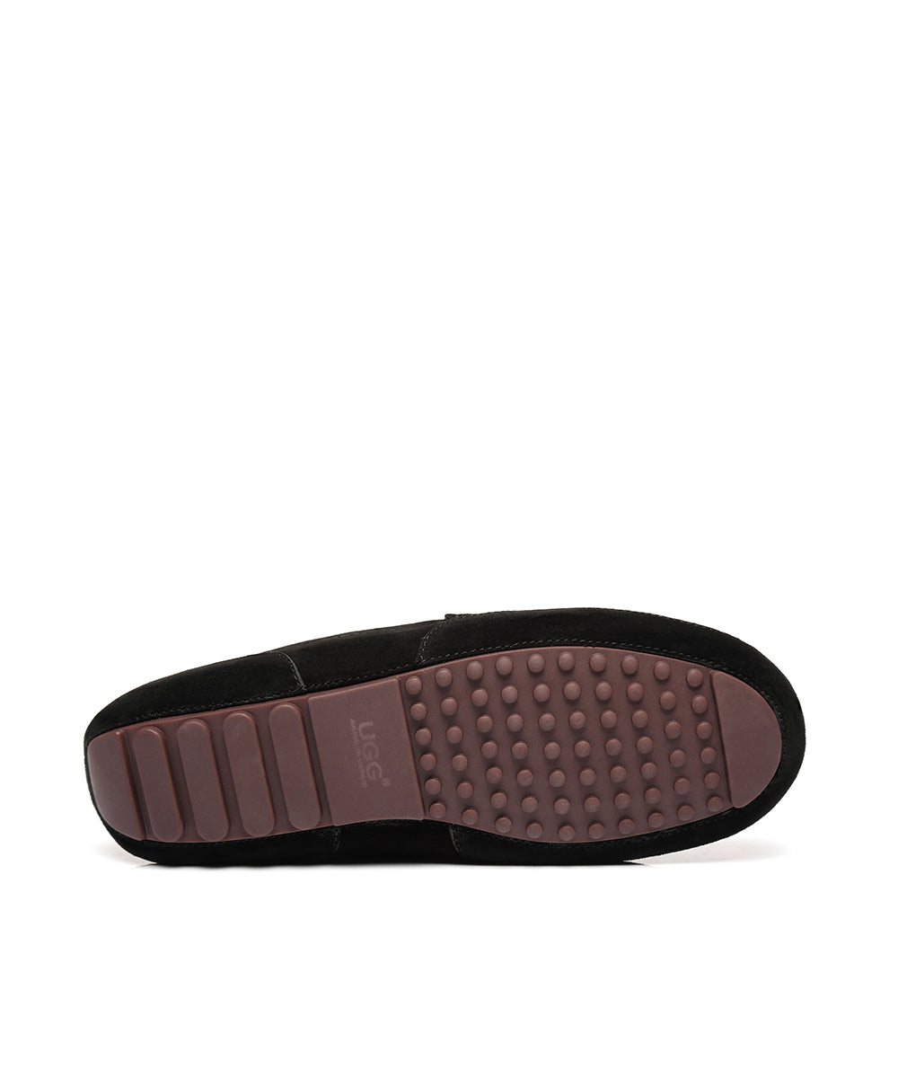 Men's Anthony UGG Moccasin in Black - sheepskin slipper