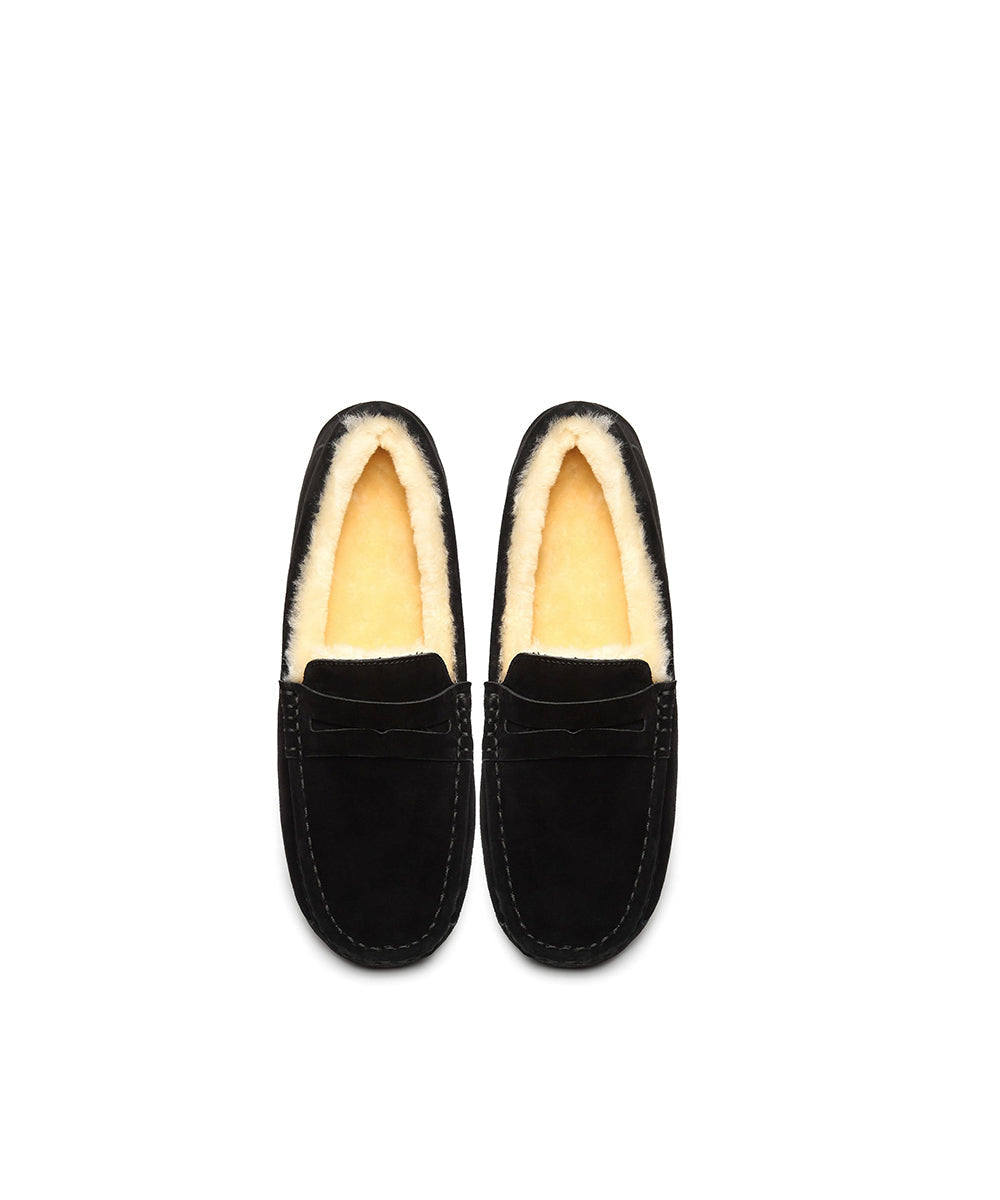 Men's Anthony UGG Moccasin in Black - sheepskin slipper