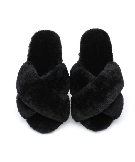 Women's UGG Premium Cross Over Slippers | Red Kado