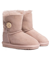 Kids Classic Short Button UGG Boots | Red Kado