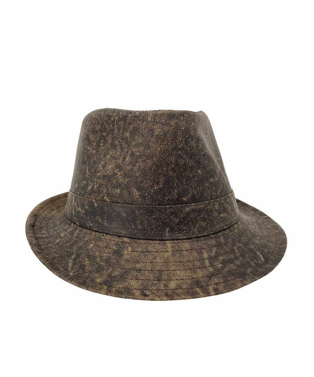 Jacaru Kangaroo Leather Trilby Hat | Red Kado