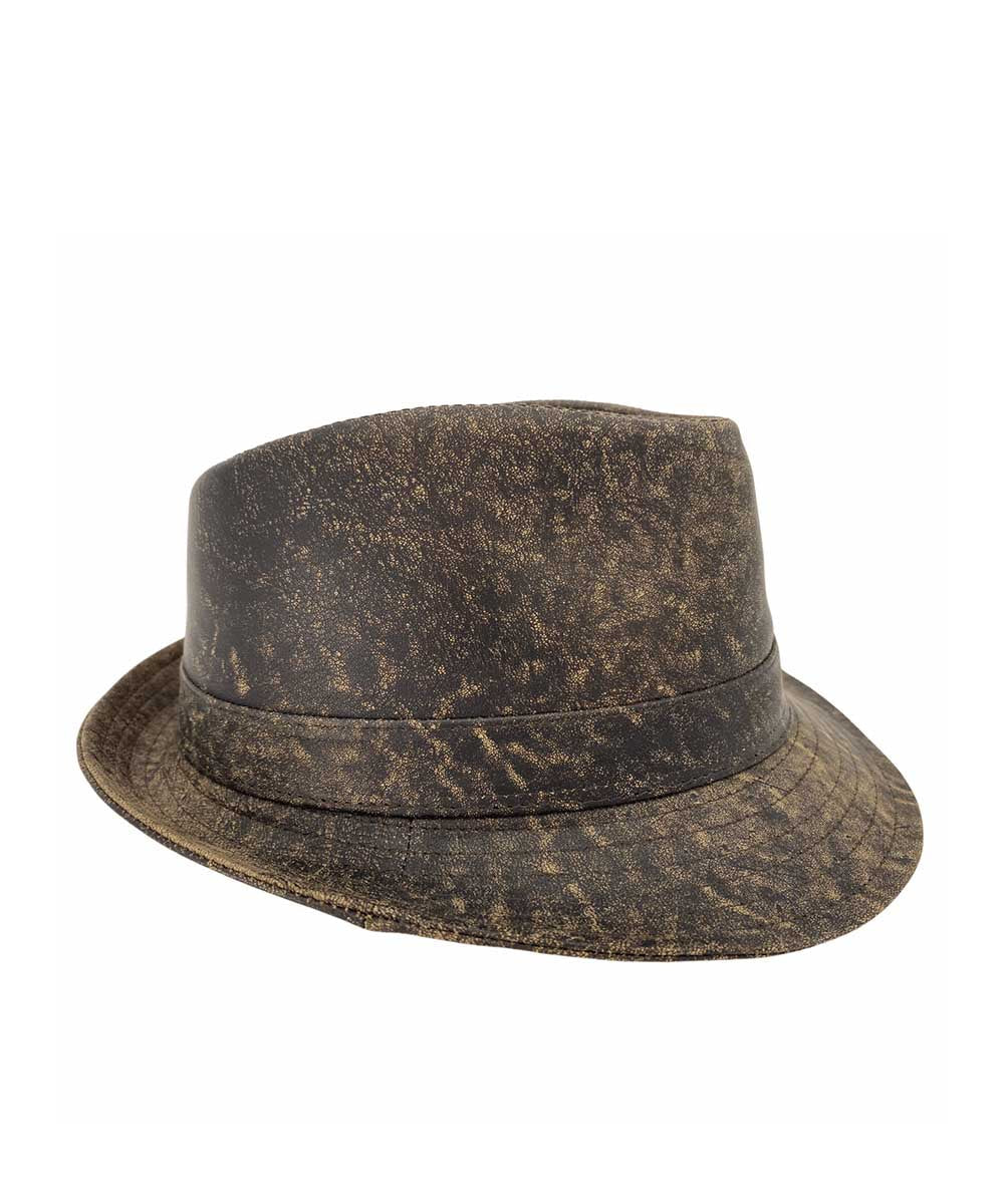 Jacaru Kangaroo Leather Trilby Hat | Red Kado