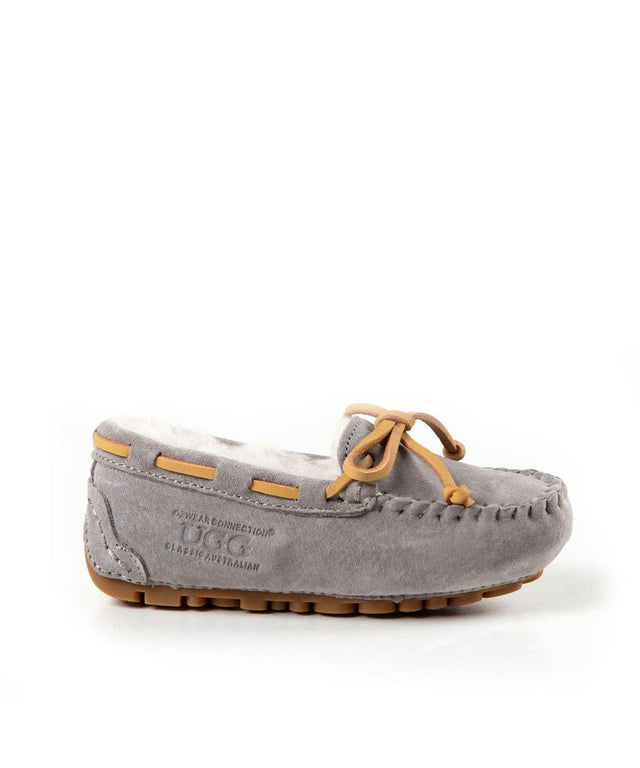 Kid’s Fur UGG Moccasin | Red Kado
