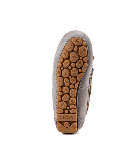 Kid’s Fur UGG Moccasin | Red Kado