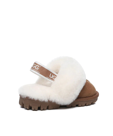 Kid’s Banded Scuff UGG Slippers | Red Kado