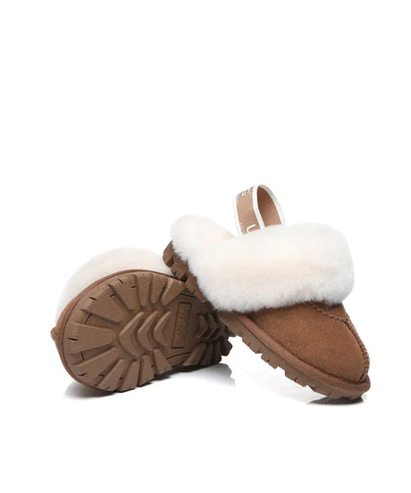 Kid’s Banded Scuff UGG Slippers | Red Kado