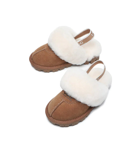 Kid’s Banded Scuff UGG Slippers | Red Kado