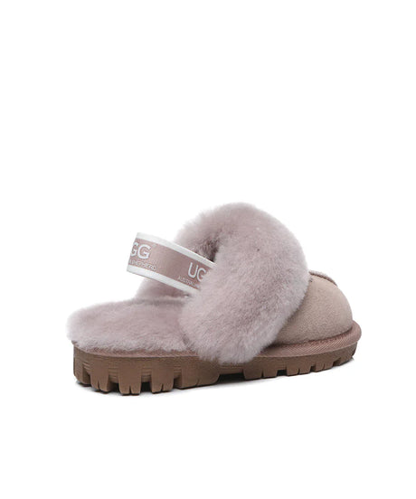 Kid’s Banded Scuff UGG Slippers | Red Kado