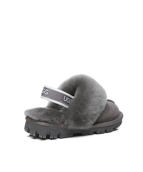 Kid’s Banded Scuff UGG Slippers | Red Kado