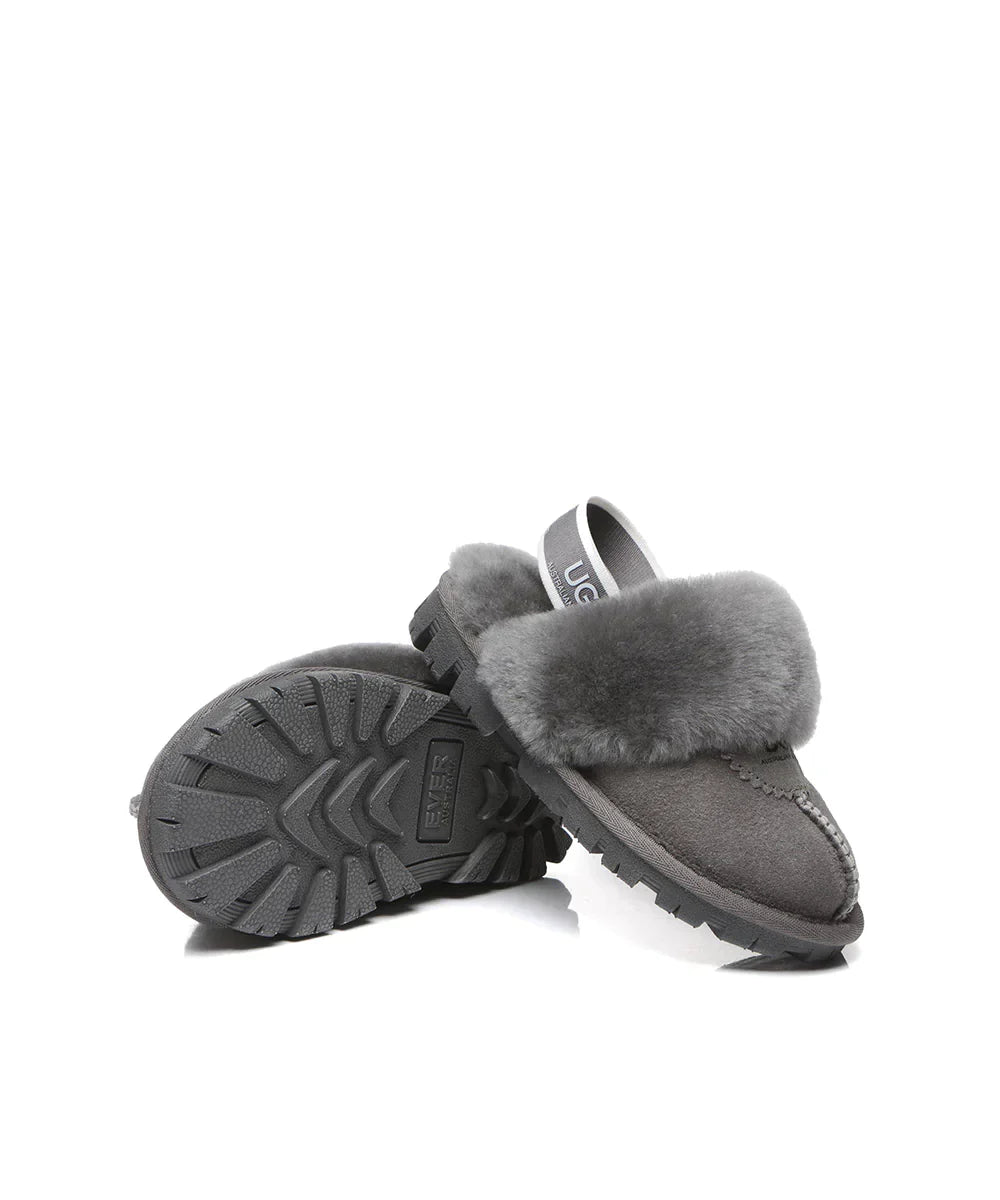 Kid’s Banded Scuff UGG Slippers | Red Kado