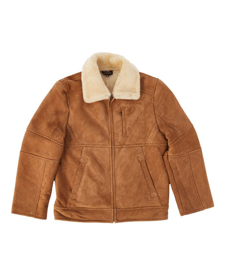Men's Double Face Sheepskin Jacket in Chestnut
