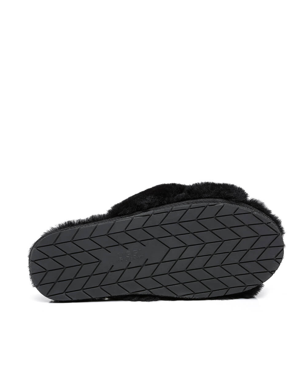 Women's UGG Premium Cross Over Slippers | Red Kado