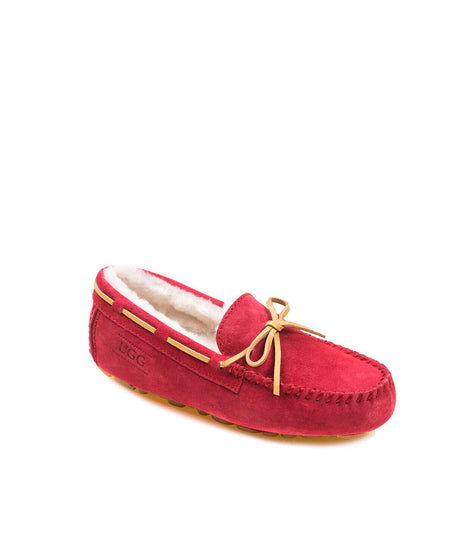 Women's UGG Fur Moccasin | Red Kado