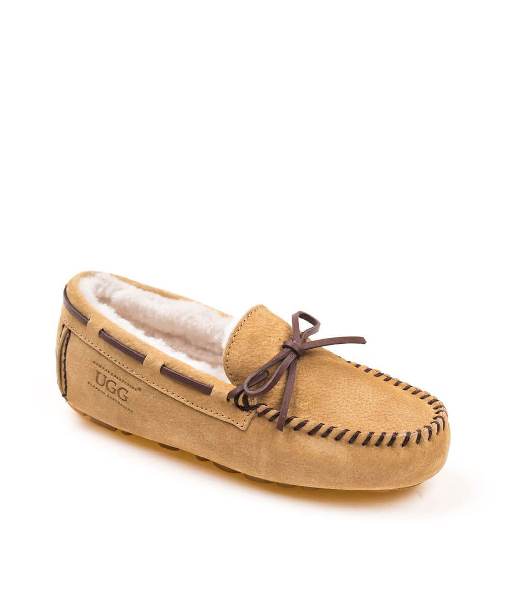 Women's UGG Fur Moccasin | Red Kado