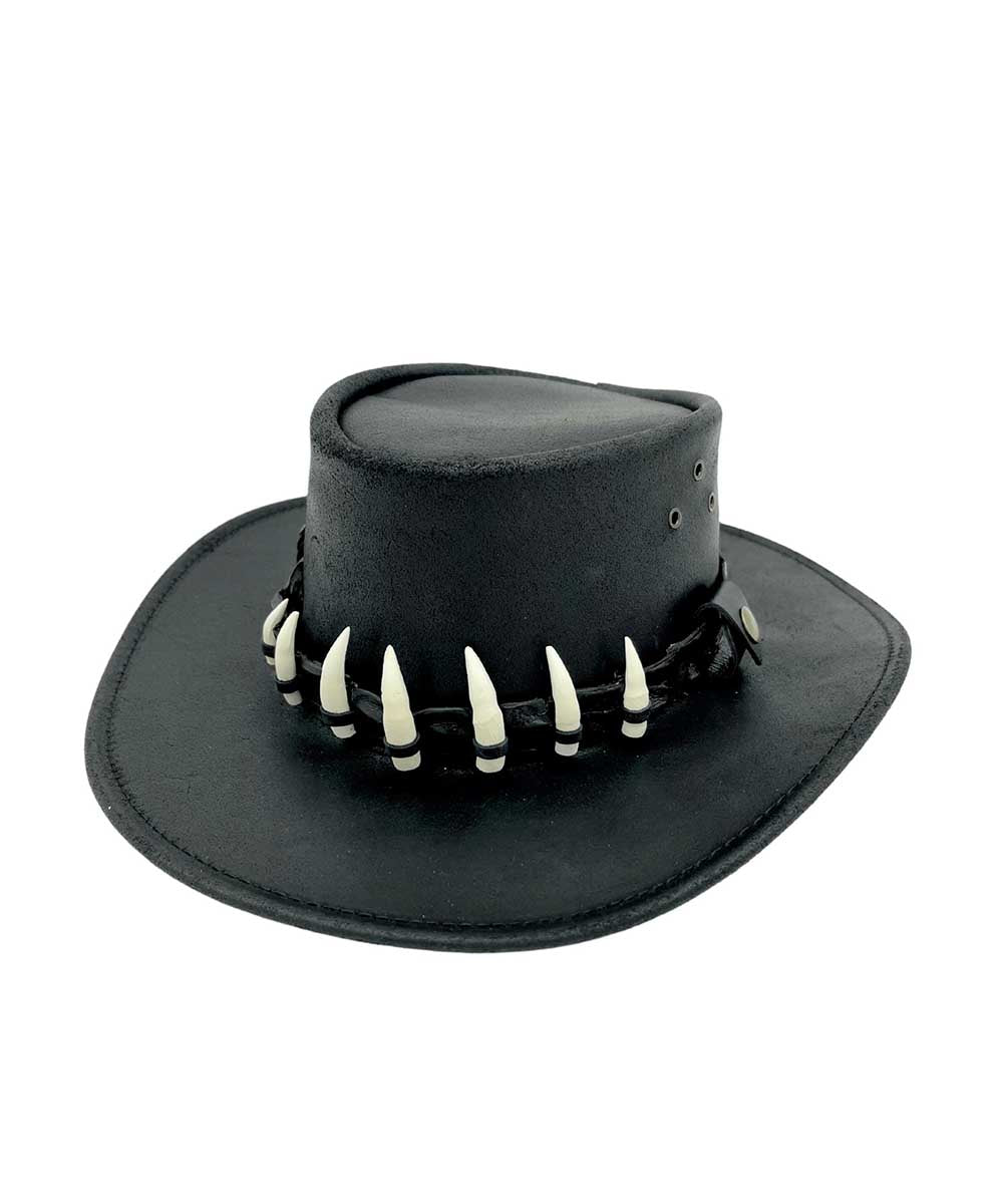 Jacaru Wallaroo Oil Croc Tooth Hat | Red Kado