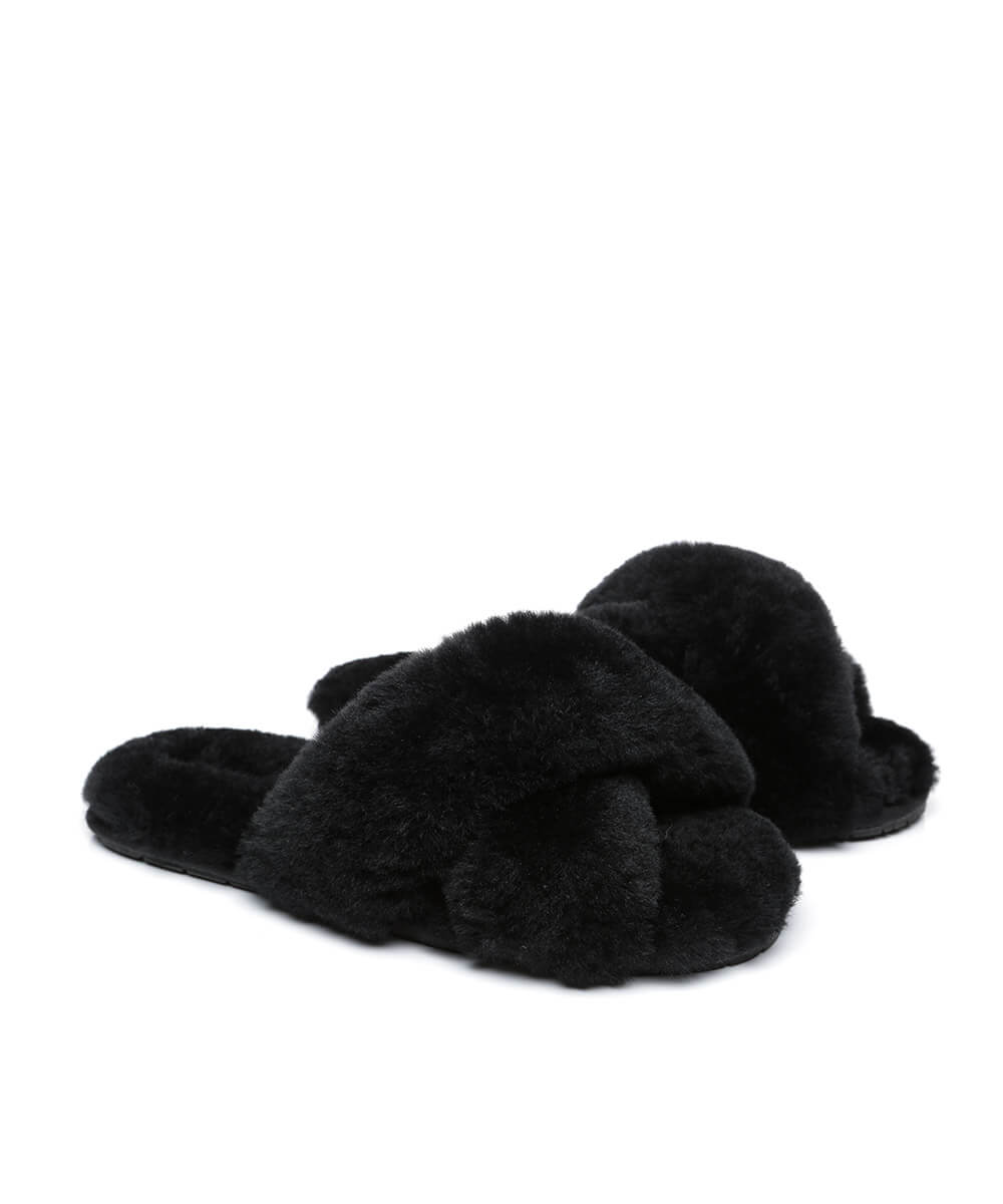Women's UGG Premium Cross Over Slippers | Red Kado