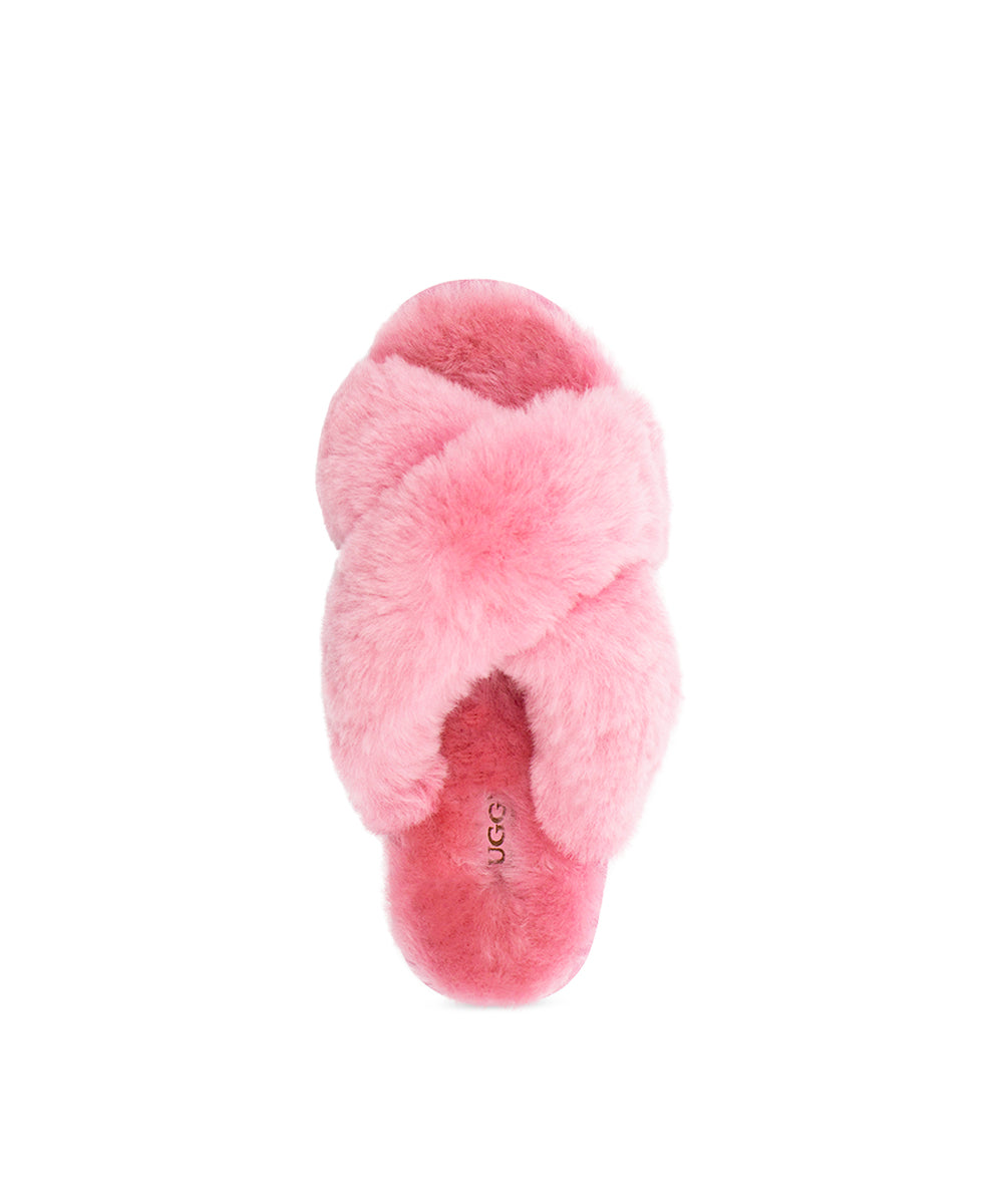 Women's UGG Premium Cross Over Slippers | Red Kado