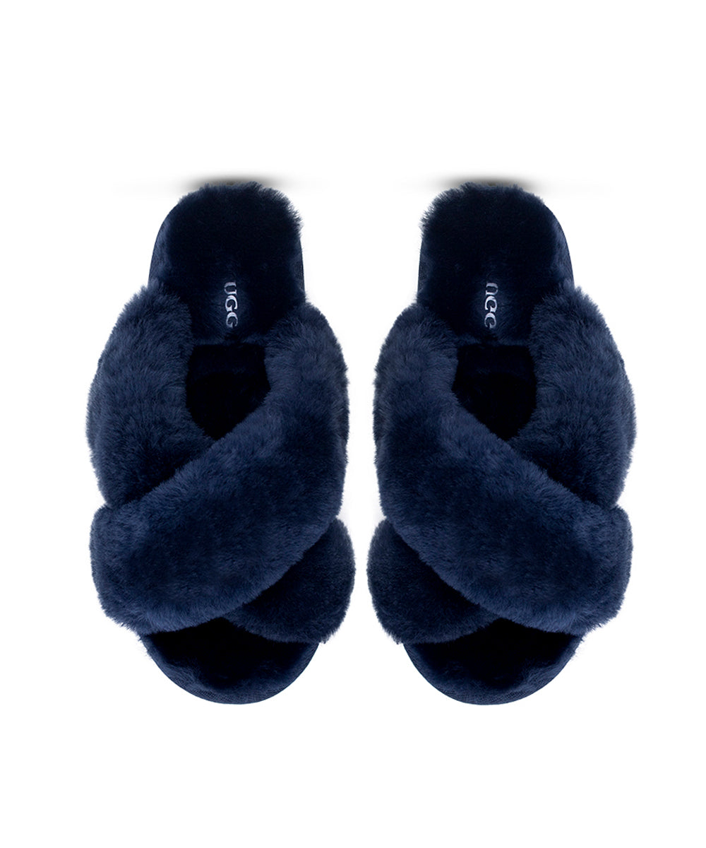 Women's UGG Premium Cross Over Slippers | Red Kado