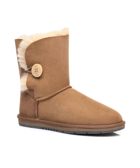 Men's Luxe Classic Mid Button UGG | Red Kado