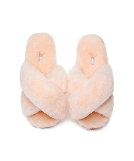 Women's UGG Premium Cross Over Slippers | Red Kado