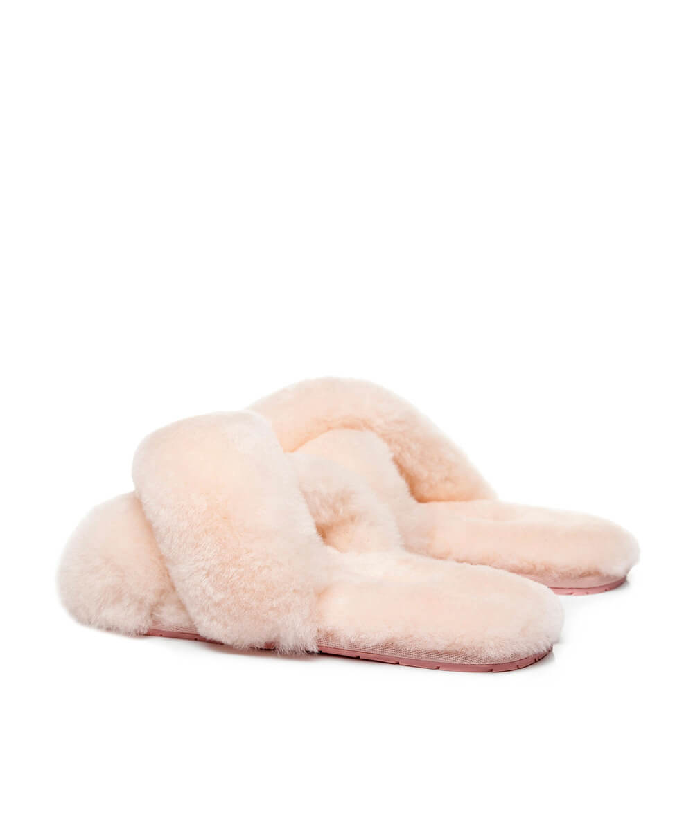 Women's UGG Premium Cross Over Slippers | Red Kado