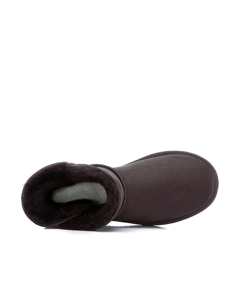 Women's Luxe Classic Mini UGG Button | Red Kado