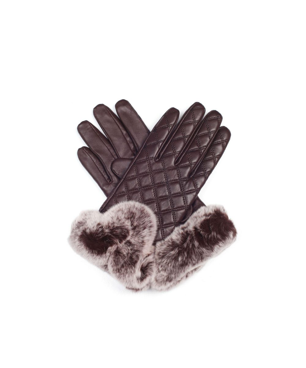 UGG Rabbit Fur Gloves | Red Kado