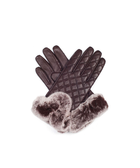UGG Rabbit Fur Gloves | Red Kado